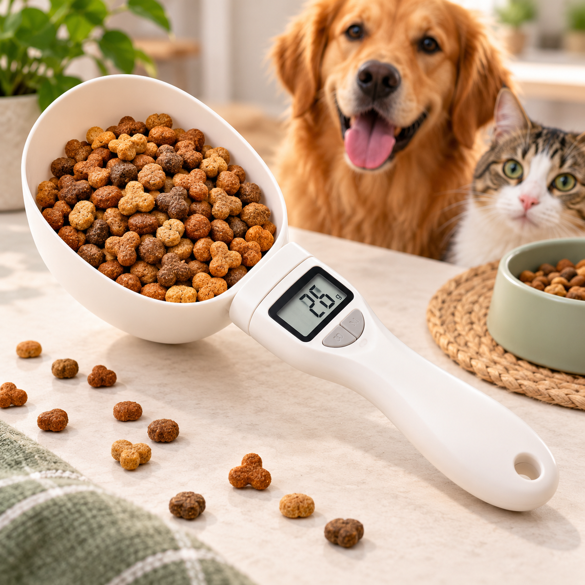 NovexA™ Smart Pet Food Measuring Scoop – Digital LED Scale