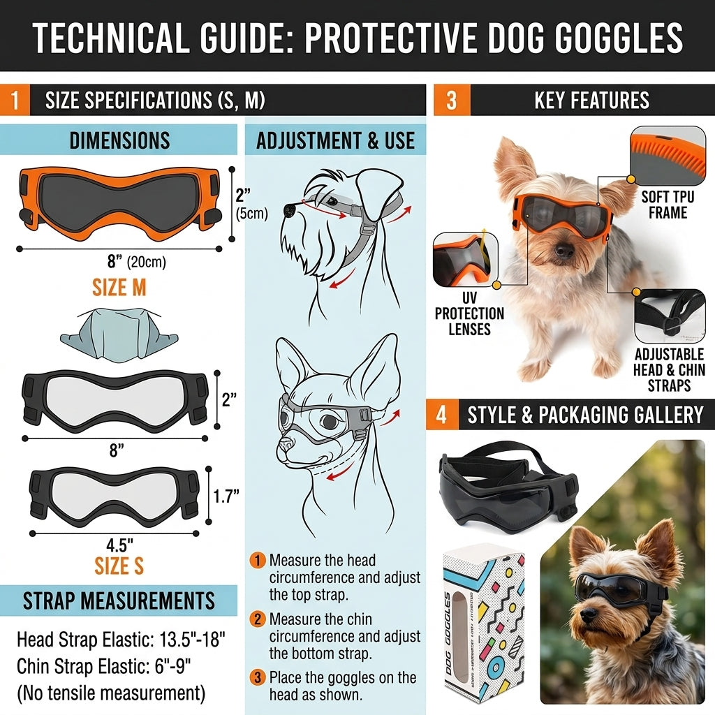 Novexa™ Pet Sunglasses – Adjustable Outdoor Goggles for Dogs & Cats 🐾