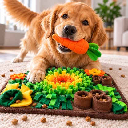 NovexA™ Carrot Snuffle Mat – Interactive Foraging Toy