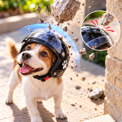 Novexa™ Pet Motorcycle Helmet – Funny & Stylish Headwear for Small and Medium Dogs & Cats 🐶🏍️🐱