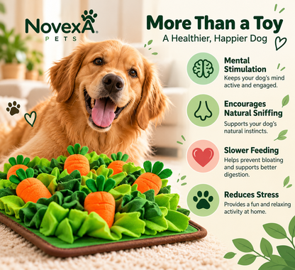 NovexA™ Carrot Snuffle Mat – Interactive Foraging Toy