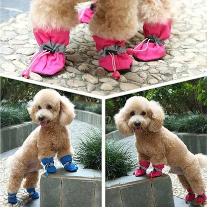 NovexA™ PawProtect – Waterproof Anti-Slip Boots for Dogs & Cats (4-Piece Set)