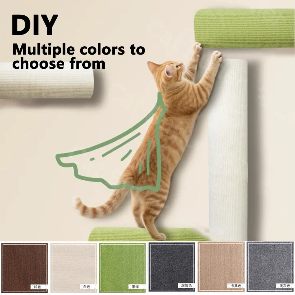 NovexA™ 7-in-1 Wall-Mounted Cat Scratcher – Space-Saving Climbing & Scratch Board
