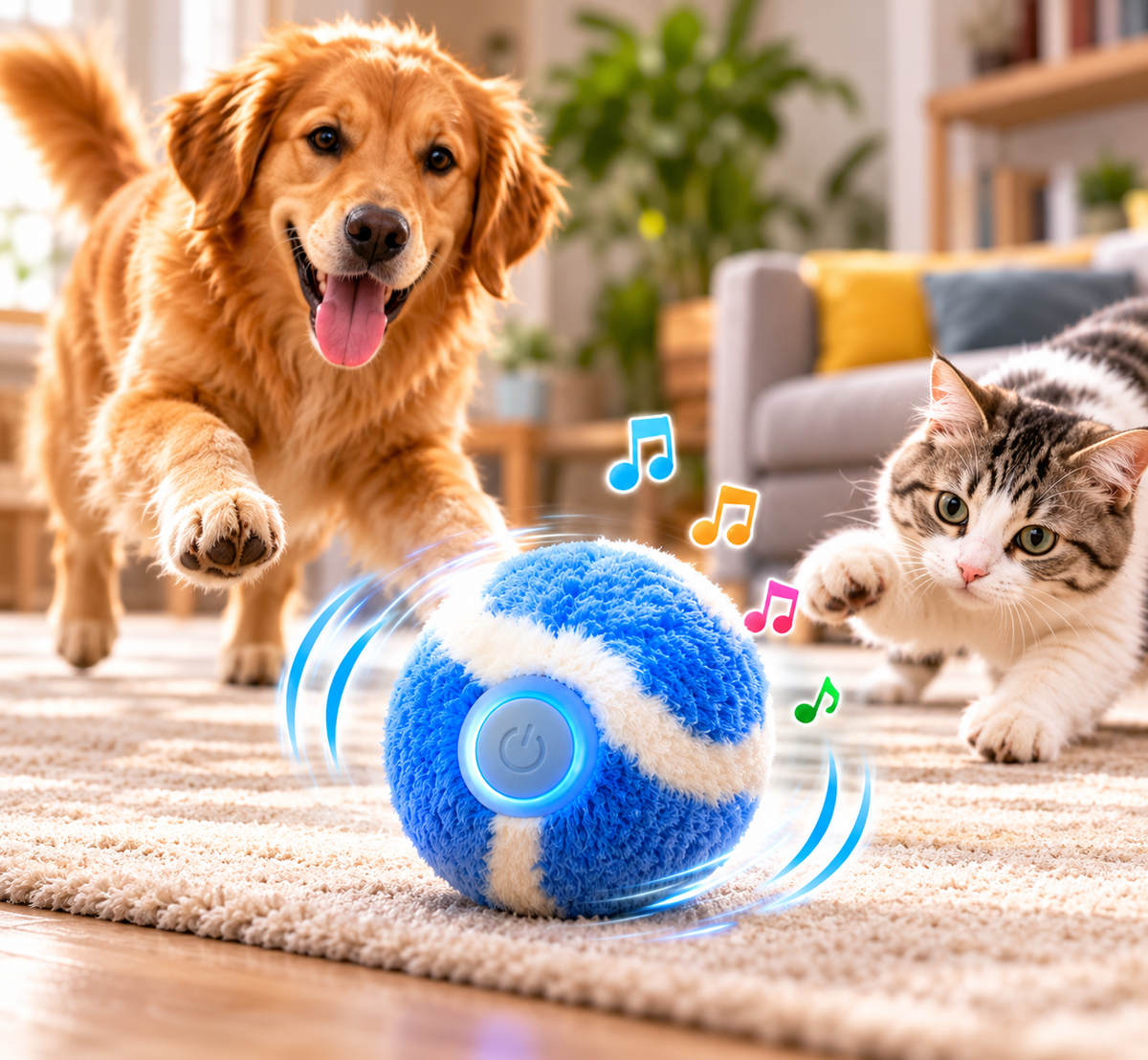 NovexA™ Electronic Pet Ball – Bouncing, Moving & Interactive